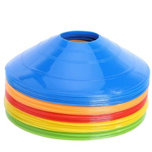 25 Pcs Pro Disc Cones - Training Cones Agility Soccer Cones with Carry Bag for Training, Soccer, Football, Basketball,Kids and Other Sports and Games(5 Colors)