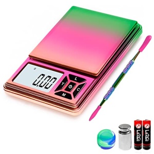 GRAM PRES Digital Pocket Scale 300g/0.01g Accuracy,Small Jewellery Coin Powder Scale Digital Gram and Oz with 50g Cal Weights,Digital Gram Scale